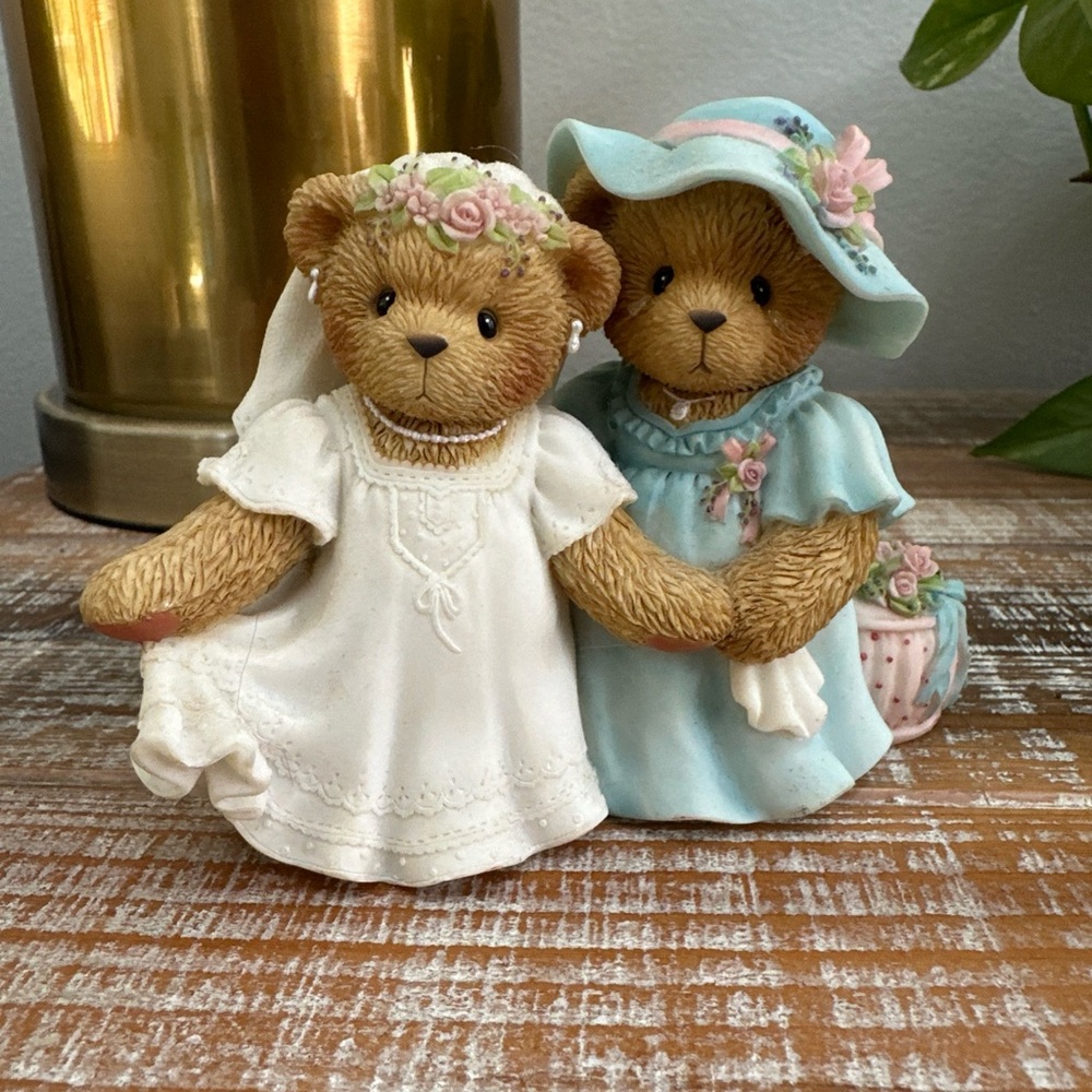 Cherished Teddies Destiny And Kay Enesco 2000 Bear Figurine #789658 VTG Figurine